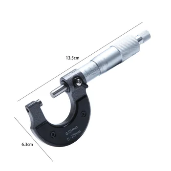 Zunanji Mikrometer Kaliper 0-25 mm/0.01 mm Natančnost Natančnost Merilnika Vernier Kaliper za Merjenje Orodja Mikrometer Profili Clipers