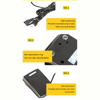 Šivalni Stroj, Pribor Napajalni Kabel, ZDA/EU Plug Stopala za Nadzor Hitrosti, Pedal Multifunkcijski Slike 2
