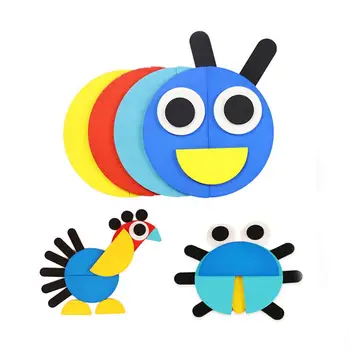 Živalske Oblike 3D Puzzle Odbor Otrok, Lesene Igrače, Otroške Kognitivne Barve Učenje Igrače Interaktivna Igra Baby Izobraževalne Igrače