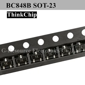 (100 kozarcev) BC848B BC848 SOT-23 NPN silicij Bipolarni Tranzistor (Ce 1K)