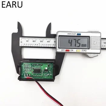 1pc DIY Mini Voltmeter Digitalni Tester Napetosti Test Baterije DC 0-30V 0-100V 3 Žice Rdeča Zelena Modra za Auto Avto LED Zaslon Gauge