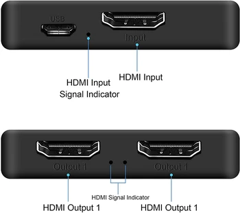 2021 4K 60Hz HDR 2.0 HDMI Splitter 1x2 HDMI Splitter 2.0 4K Podpora HDCP 2.2 UHD HDMI Splitter 2.0 preklopnik Za PS4 Projektor