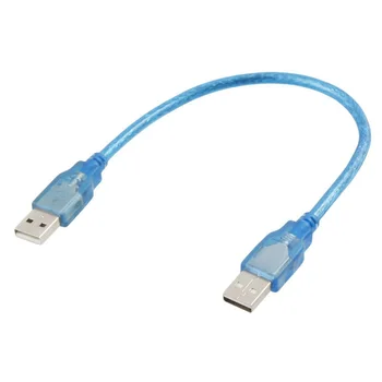 30 cm 1 Ft USB 2.0 Tip A/A Moški-Moški Kabel Podaljšek Kabla Modra