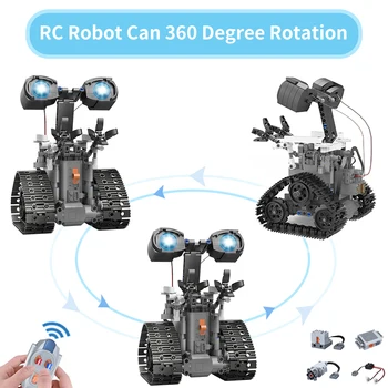 427pcs Ustvarjalne Tehnične Bloki Stavbe Električna RC Robot Opeke Daljinski Nadzor Inteligentnih Izobraževalne Igrače za Otroke Darilo