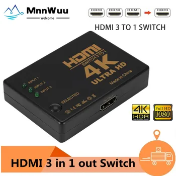 4K 2K 3x1 HDMI Splitter HD Video Preklopnik Adapter 3 Input 1 Izhodna Vrata HDMI Središče za Xbox PS4 DVD HDTV Prenosni RAČUNALNIK TV