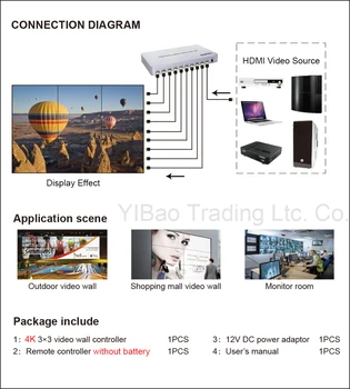 4K 3x3 Inteligentni Glas, Video Steno Krmilnik HDMI AI Audio 9 Multi TV Screen Šivanje Procesor 1x2 1x3 1x4 2x2 2x3 2x4 3x2 Slike 2