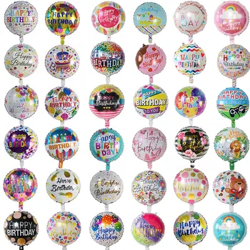 5/10pcs 18 inch Happy Birthday Aluminijasto Folijo Helij Baloni za Rojstni dan Dekoracijo Počitnice Stranka Dekoracijo Balon Igrače za Otroke Slike 2