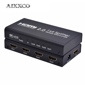 AIXXCO 4K HDMI Splitter 2.0 1x4 2.0 HDMI Splitter 1.4 HDR HDMI Splitter 2.0 4K HDMI2.0 Cepilec Za DVD, PS3, PS4