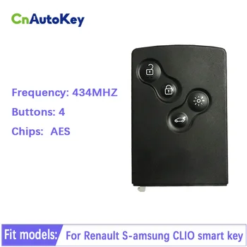 CN010059 4 Gumb za Pametno Kartico Tipka Za Renault Samsung CLIO pametni ključ 434MHZ PCF7945M AES Čip Slike 2