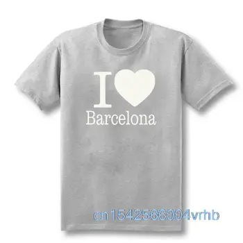 Grafični Ljubezen v Barceloni Ustvarjalne moška T-Shirt Majica s kratkimi rokavi Moški 2021 Novo Kratek Rokav O Vratu Bombaž Priložnostne Vrh Tee