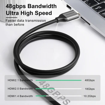 HDMI je Združljiv Kabel 8K/60Hz 4K/120Hz 48Gbps HDR10+ Digitalni Kabel za Ojačevalec HD TV PS4 PS5 HDMI je Združljiv Splitter 8K Kabel