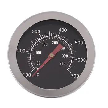 Iz nerjavečega Jekla Peči Termometri BBQ Kadilec Jamo Žar Bimetallic termometer Temp Merilnik z Dvojno Gage 500 Stopnjo Kuhanje Orodja