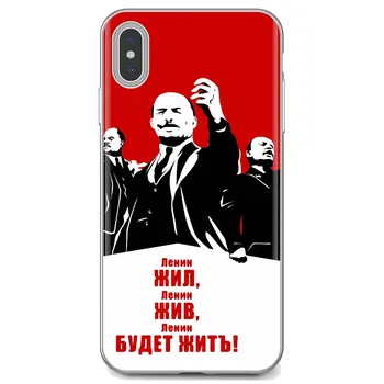 Jasno Silikonski Telefon Primeru lenin Sovjetske zveze zastavo Za Huawei Honor 6 6A 7 7X 7A 7C 8 8C 8X 9 9 10 10i 20 Play Pro Lite Slike 2