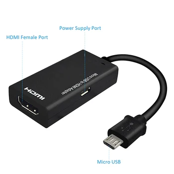 Mikro USB 2.0 HDMI HDTV TV HD Kabel Za Mobilni Telefon Samsung LG S7 Micro USB na HDMI Adapter Slike 2