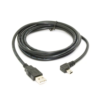 Mini USB Tip B 5pin Male GOR Dol Levo Desno pod Kotom 90 Stopnjo, do USB 2.0 Moški Podatkovni Kabel 0,25 m 0,5 m 1,8 m 5m
