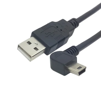 Mini USB Tip B 5pin Male GOR Dol Levo Desno pod Kotom 90 Stopnjo, do USB 2.0 Moški Podatkovni Kabel 0,25 m 0,5 m 1,8 m 5m Slike 2