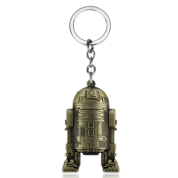 MQCHUN Vroče 3D Robot R2D2 Obeski keychain Kovinski obesek za ključe Moških Fantje Darilo Avto Ključnih Verige chaveiros llavero-50