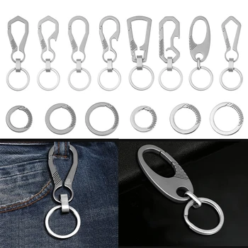 Po meri Ultra Lahka Visoko Kakovostne Pravi Titana Keychain Nakit Imetniki EOS obeske za Moške Keychains Slike 2