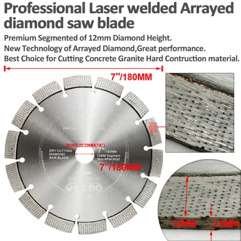 SHDIATOOL 1pc Lasersko Varjeni Videl Rezilo za Granit, Marmor Betona z Diamantno Rezalno Ploščo Premera 4.5