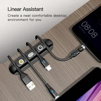 Smart USB Žice Organizator Kabel Navijalec Silikonski Prožni Kabel Upravljanje Kabel, Držalo za sponke Za Miške Slušalke Slušalke Omrežja Slike 2