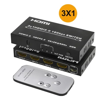 UHD HDMI je združljiv 2.0 Splitter audio Preklopnik extractor Splitter HDR 4K 60HZ HDCP 2.2 skladu za PS4 pro apple TV 5 Slike 2