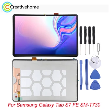 Visoka Kakovost Zamenjava LCD Zaslon in Računalnike Celoten Sklop za Samsung Galaxy Tab S7 FE SM-T730