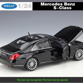 WELLY 1:24 Diecast Mercedes Benz S-Razred/220 Športni Avto Simulacije Zlitine Modela Avtomobila Obrti Dekoracijo Zbirka Igrače za Otroke