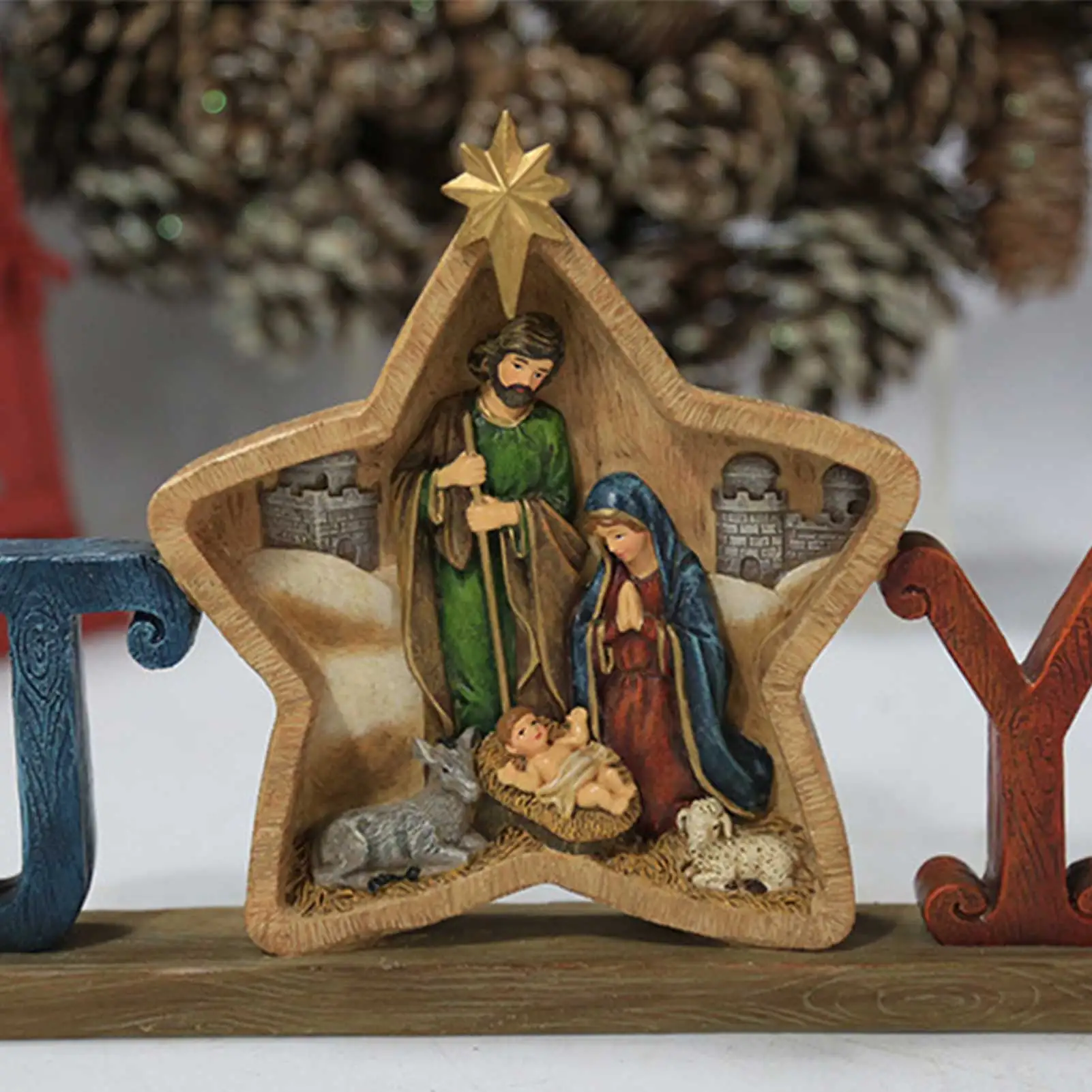 Jaslice dete jezusa jasli božič jaslice figurice miniature okras cerkve  božično darilo doma dekor prodaja / Doma Dekor | www.podroznikmozirje.si